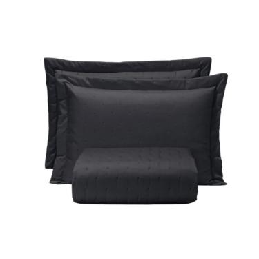 COBRE LEITO CASAL CARVAO TOQUE DE ALGODAO HEDRONS