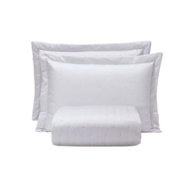 COBRE LEITO  BRANCO KING TOQUE DE ALGODAO HEDRONS