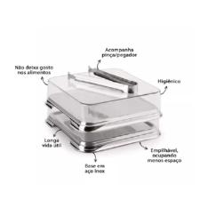 Jogo de porta frios Forma Vision 15,5x15,5cm 3 peas.