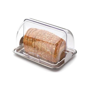 Porta-po em inox e acrlico Forma Vision 29x21x13cm.
