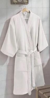 Roupo Velour Adulto Confort Liso M - Dohler - Branco