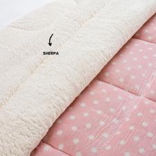 Coberdrom Queen Bia Enxovais Petit Po Dupla Face Manta 2,20x2,40cm Rose