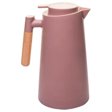 Garrafa Trmica em Plstico com Cabo de Madeira Lehav Akita 1L Rosa