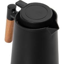 GARRAFA TRMICA EM PLASTICO COM CABO DE MADEIRA LEHAV AKITA 1L PRETA