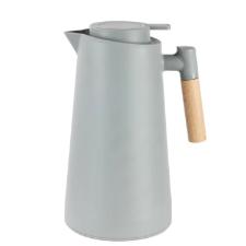 Garrafa Trmica em Plstico com Cabo de Madeira Lehav Akita 1L Cinza