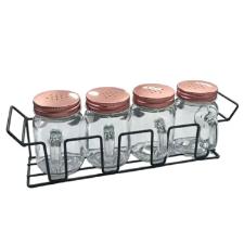 Porta Condimentos 5PCS Lehav Com Suporte Aramado 120ml