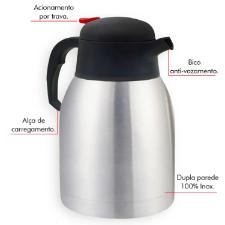 Bule Trmico em Inox Parede Dupla Class Home 1,1 L