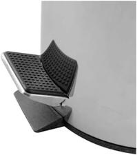 Lixeira Ao Inox Wellmix Redonda 3 Litros Com Pedal Emborrachado