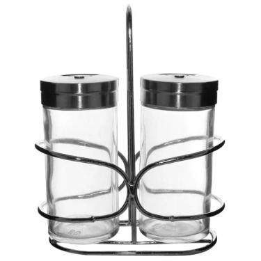 Porta Condimentos Lehav Bergamo 2 Peas 80ml e 1 Suporte