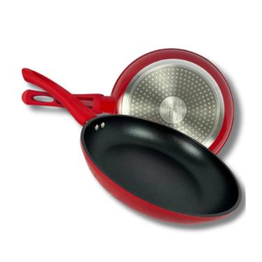 Frigideira Revestimento Nanocermico Granito Vermelha 20cm - Lehavi