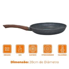 Frigideira Revestimento Nanocermico Granito Granito 20cm - Lehavi