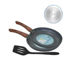 Jogo 2 frigideiras antiaderente Nanocermica Granito Lehav 20cm e 24cm