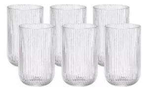Jogo com 6 copos em vidro Versalhes Lehav 420 ml