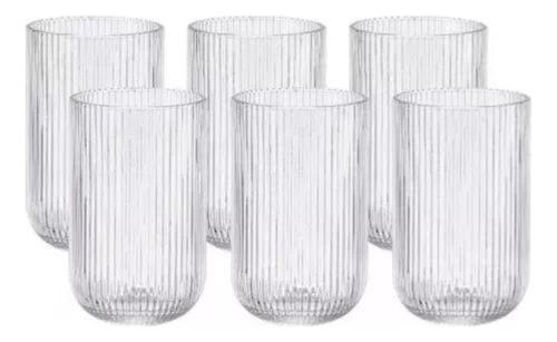 Jogo com 6 copos em vidro Versalhes Lehav 420 ml