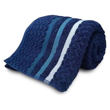 Toalha De Banho Jacquard Trento Azul Marinho Corttex 70x140cm
