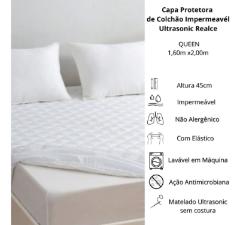 Capa Protetor de Colcho Impermevel Queen Ultrasoni Premium.