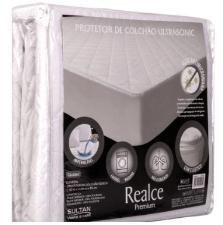 Capa Protetor Colcho Solteiro Impermevel Branco Ultrasonic Realce Premium.