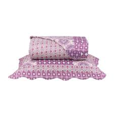 KIT COLCHA SOLTEIRO GRANDE 2 PEAS PATCHWORK MICROFIBRA KIRA 180X250CM