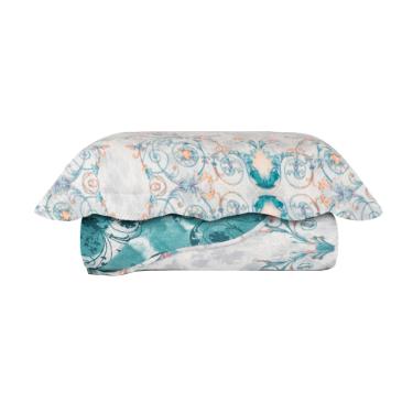 KIT COLCHA SOLTEIRO 2 PEAS PATCHWORK MICROFIBRA AUREA 240X160CM